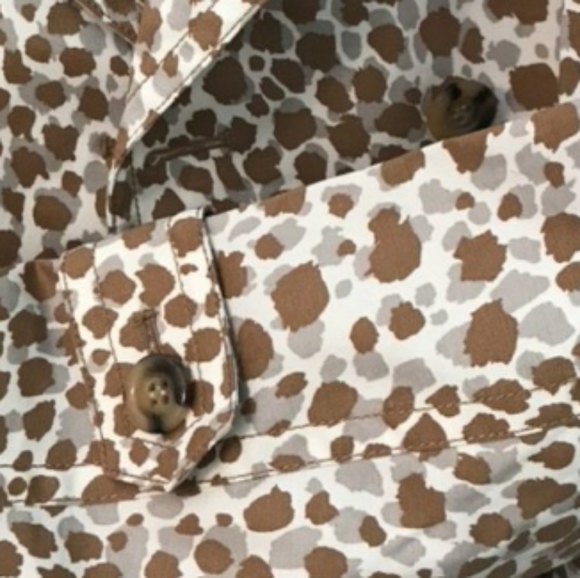 New! Ann Taylor Leopard Print Cotton Peacoat sz. MED 8-10 (12) - Picture 6 of 9